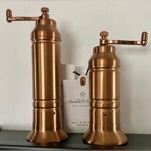 Hearth & Hand Copper-Finish Manual Grinder Pair